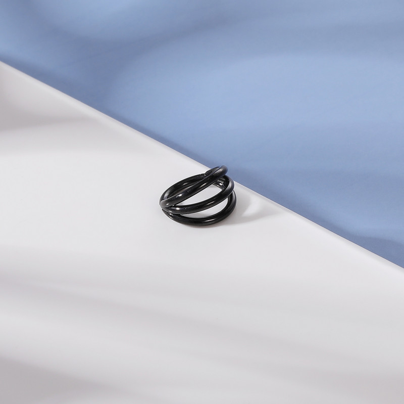 ZS 1 bucată inel de nas din oțel inoxidabil 316L, culoare neagră, pentru femei, bărbați, 8 mm, punk, moon, spike, ureche, helix, septum, piercing, bijuterii