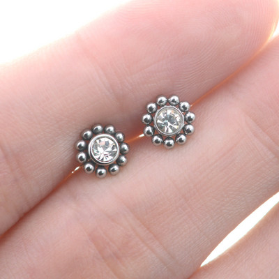 2 buc. 1.2x6/8/10mm Bar Floare Soare Helix Piercing Tragus Cartilaj Cercei Conch Labret Buze Inel Nas Stud серьги Bijuterii Urechi 16G