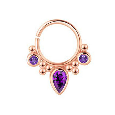 C-alakú rozsdamentes acél orrgyűrű szett Kristály orrlyukasztó karika Tragus Fülcsont Stud Septum Piercing Testékszer