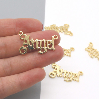 3 buc bricolaj aliaj cu litere de înger cercei brelocuri colier conectori descoperiri simple claviculă brăţară lanţ face bijuterii accesoriu
