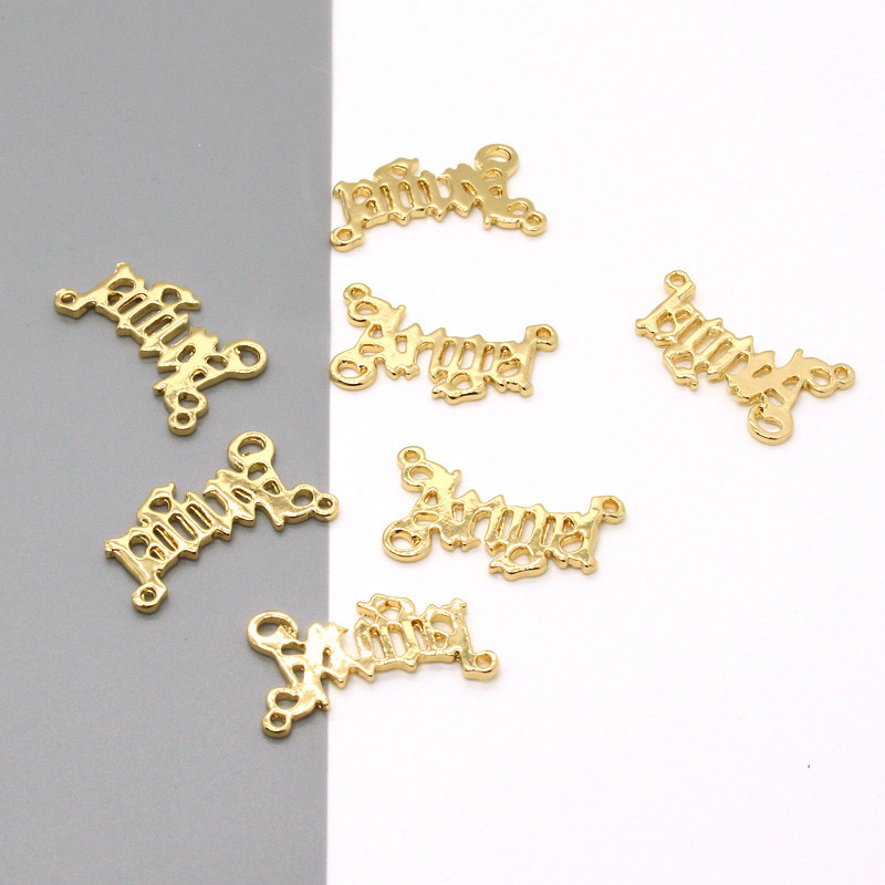 3 buc bricolaj aliaj cu litere de înger cercei brelocuri colier conectori descoperiri simple claviculă brăţară lanţ face bijuterii accesoriu