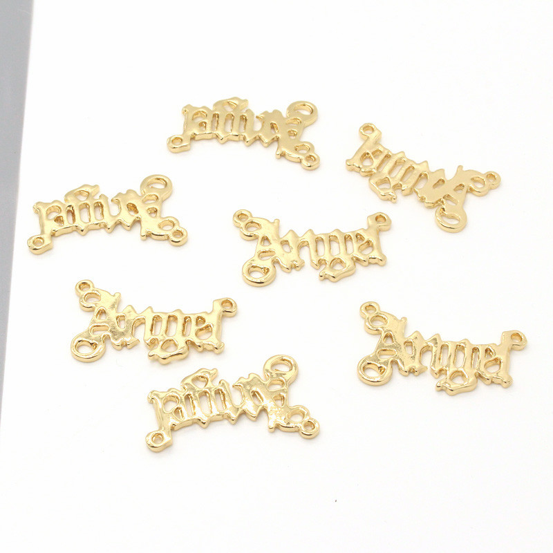 3 buc bricolaj aliaj cu litere de înger cercei brelocuri colier conectori descoperiri simple claviculă brăţară lanţ face bijuterii accesoriu