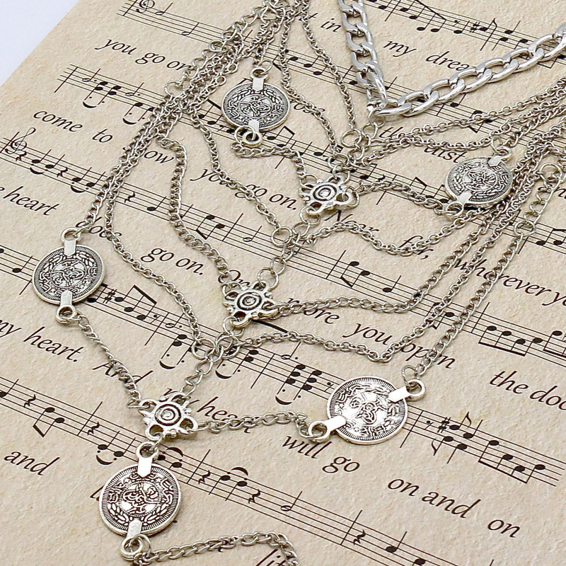 Boemia desculț cu mai multe straturi ciucuri monedă gleznă lanț fermecător gleznă bijuterii picior accesoriu de modă