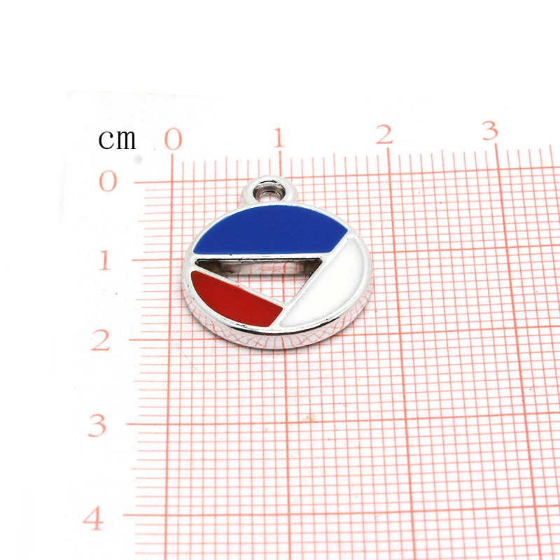10 bucăți 22x17mm goluri rotunde din aliaj smalț farmece culori amestecate cercei geometrici breloc colier pandantiv accesoriu de bijuterii