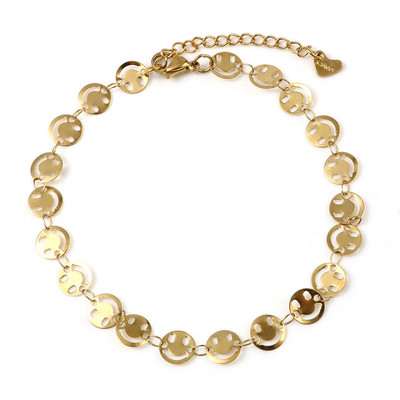 1 buc gleznă din oțel inoxidabil de culoare aurie inimă stea lună conector brățară de modă gleznă bijuterii picior pentru femei 23 cm lungime