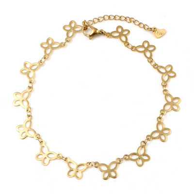 1 buc gleznă din oțel inoxidabil de culoare aurie inimă stea lună conector brățară de modă gleznă bijuterii picior pentru femei 23 cm lungime