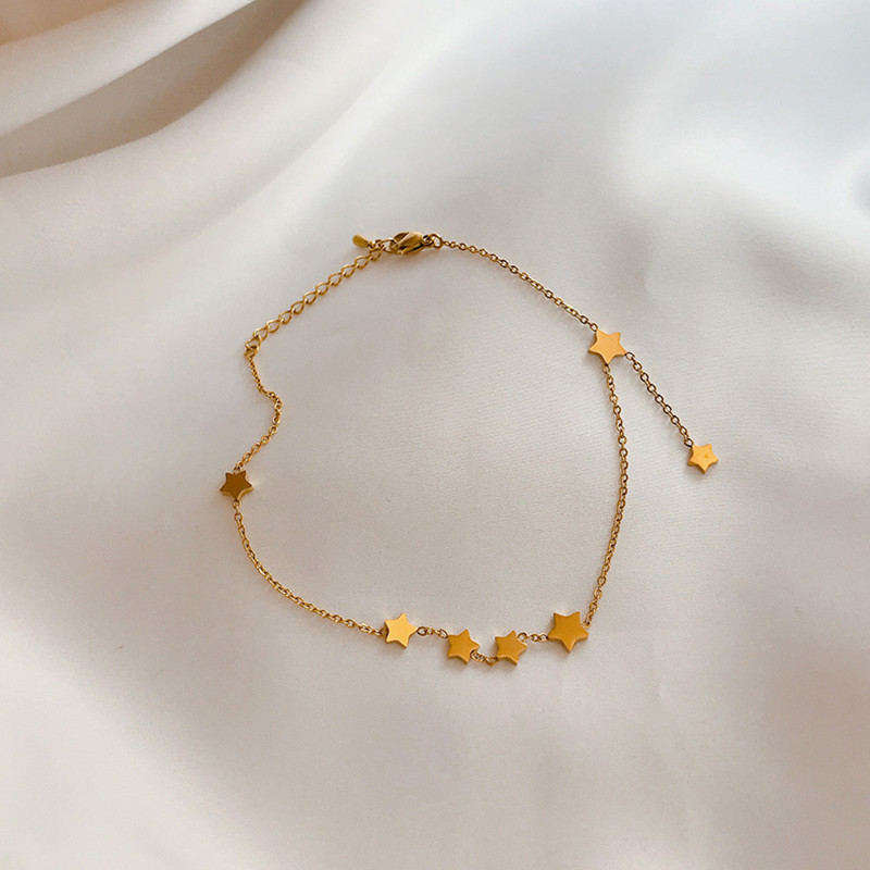 XIYANIKE 316L din oțel inoxidabil de culoare aurie brățări stea accesorii pentru picioare glezne pentru femei 2021 bijuterii de modă Tornozeleira
