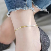 Bratara de glezna cu lanț de șarpe pentru femei, gleznă reglabilă, din oțel inoxidabil, bijuterii Boho