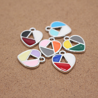 10 bucăți 21x17mm inimă goală din aliaj de dragoste farmece dulce dragoste cercei brățară pandantiv accesoriu decor bricolaj pentru bijuterii