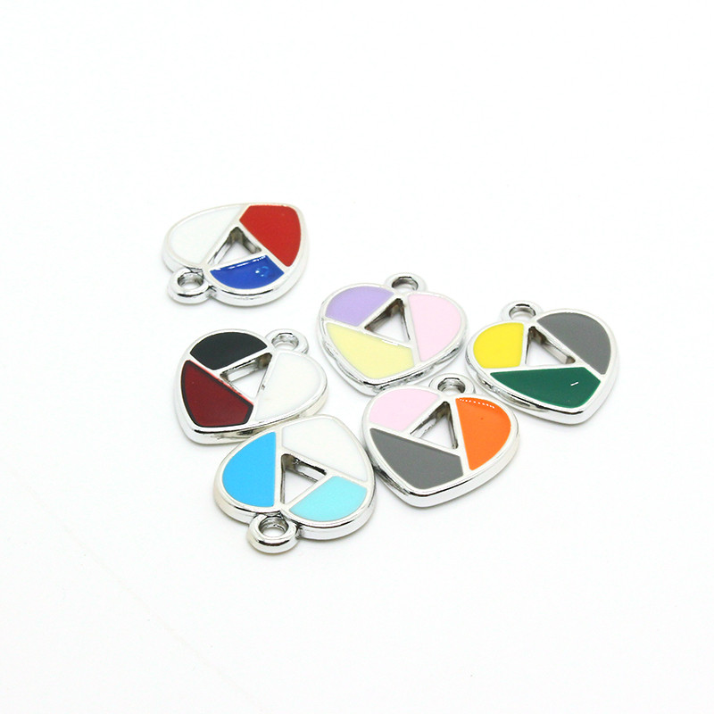 10 bucăți 21x17mm inimă goală din aliaj de dragoste farmece dulce dragoste cercei brățară pandantiv accesoriu decor bricolaj pentru bijuterii