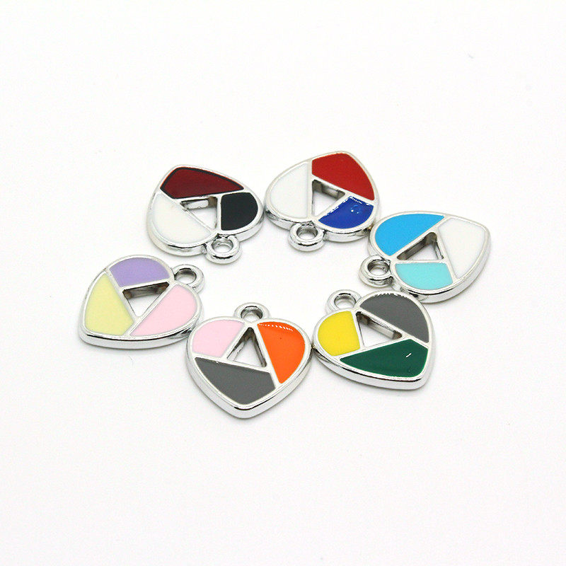 10 bucăți 21x17mm inimă goală din aliaj de dragoste farmece dulce dragoste cercei brățară pandantiv accesoriu decor bricolaj pentru bijuterii