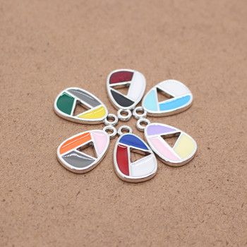 10 τμχ 25x14mm Hollow Waterdrop Alloy Emamel Charms Mix Colors Unique Earrings Κρεμαστό μπρελόκ Αξεσουάρ Diy For Jewelry Make