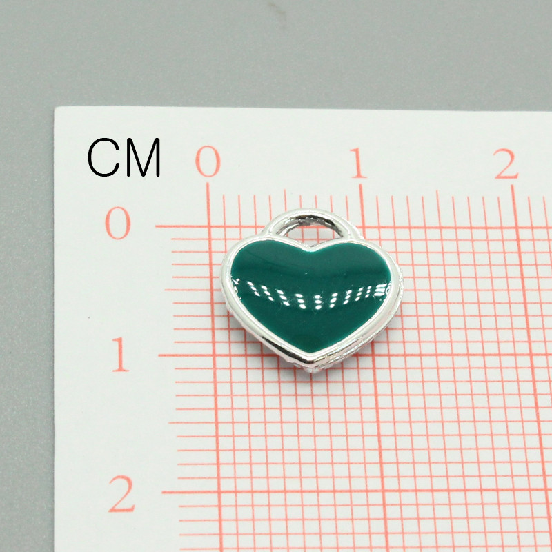 10 bucăți de culori amestecate email dragoste inimă brățară cercei brelocuri bricolaj inimi mici pandantiv pentru brățări brelocuri bijuterii accesoriu