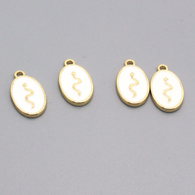 5 bucăți geometrice, retro, punk, email, șarpe, cercei, pandantive din aliaj, pentru brățară, colier, accesoriu pentru animale, farmec, bijuterii.