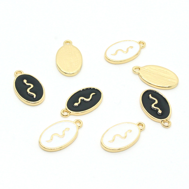 5 bucăți geometrice, retro, punk, email, șarpe, cercei, pandantive din aliaj, pentru brățară, colier, accesoriu pentru animale, farmec, bijuterii.