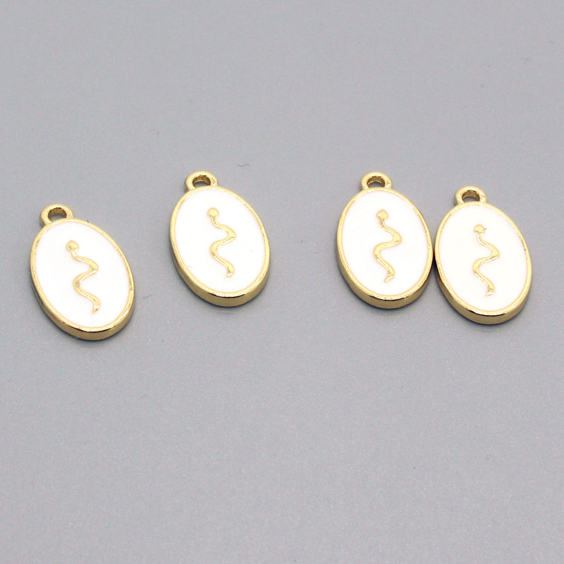 5 bucăți geometrice, retro, punk, email, șarpe, cercei, pandantive din aliaj, pentru brățară, colier, accesoriu pentru animale, farmec, bijuterii.