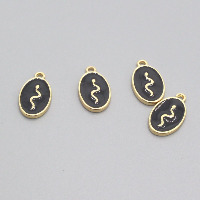 5 bucăți geometrice, retro, punk, email, șarpe, cercei, pandantive din aliaj, pentru brățară, colier, accesoriu pentru animale, farmec, bijuterii.