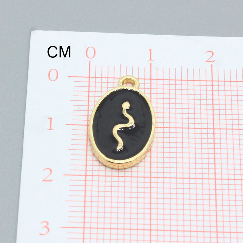 5 bucăți geometrice, retro, punk, email, șarpe, cercei, pandantive din aliaj, pentru brățară, colier, accesoriu pentru animale, farmec, bijuterii.