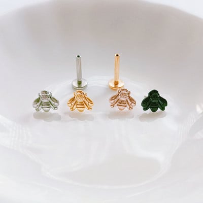 Zmija Pčela Leptir Cvijet Push in Labret Nit Threadless Usne Uho Hrskavice Conch Naušnice Unisex Body Piercing Nakit 16G 18G