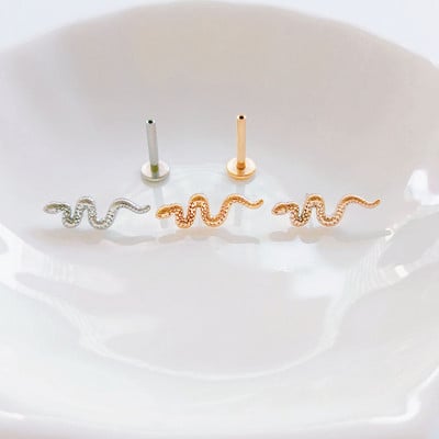 Zmija Pčela Leptir Cvijet Push in Labret Nit Threadless Usne Uho Hrskavice Conch Naušnice Unisex Body Piercing Nakit 16G 18G