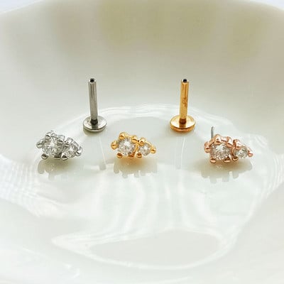 Zmija Pčela Leptir Cvijet Push in Labret Nit Threadless Usne Uho Hrskavice Conch Naušnice Unisex Body Piercing Nakit 16G 18G