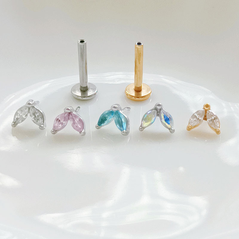 Zmija Pčela Leptir Cvijet Push in Labret Nit Threadless Usne Uho Hrskavice Conch Naušnice Unisex Body Piercing Nakit 16G 18G