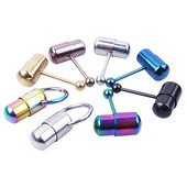 Inel vibrator pentru limbă Culori mixte Barbele drepte Piercing pentru corp Bijuterii Stud bară pentru limbă anodizat
