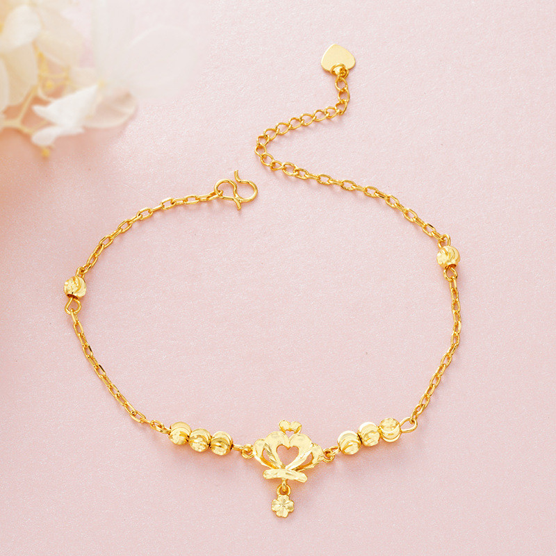 Brățară din aur de 24K pe picior margele Brățări de gleznă pentru femei Coroana desculț Croșetat Sandale glezne Bijuterii Picioare Bijuterii cu lanț