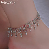 Foxanry New Fashion Beach Dance gleznă pentru femei fete design creativ ciucuri de cristal accesorii de bijuterii elegante de petrecere de vacanță