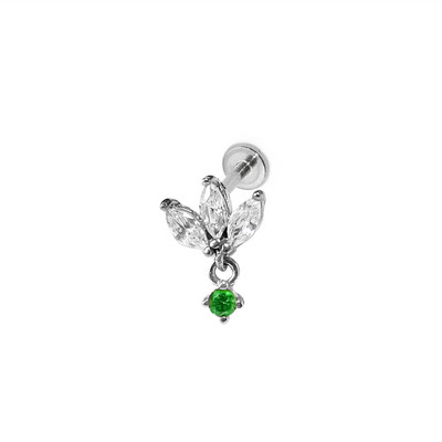 Coroană din oțel chirurgical pandantiv CZ Labret ureche Stud CZ pavat cartilaj Tragus PIERC Cercei Lip Ring Stud Helix Piercing Bijuterii