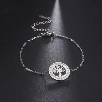 Skyrim Viking Tree of Life Charm Foot Anklet for Women Girl Stainless Steel Unfading Beach Крак Гривна за глезена Бижута Подарък