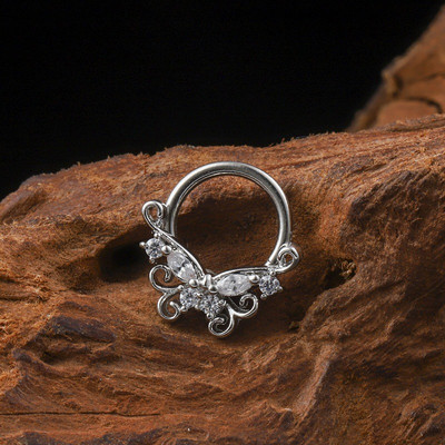 Inel piercing nas Inel piercing septum naz Otel titan albina Nariz Piercing ureche Cartilage Tragus Goth Piercing Nez Cuff