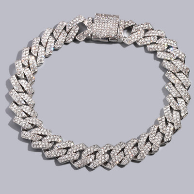 La modă Iced Out Crystal Cursive Letter gleznă pentru femei Bling AAA Prong Cuban Link gleznă Lanț AZ Alfabet gleznă Bijuterii punk