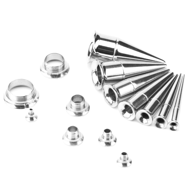 Kit chirurgical de întindere a urechilor din oțel inoxidabil Dispozitive de întindere a urechilor, dopuri și tuneluri, instrumente de piercing, expansor de dop, bijuterii pentru corp