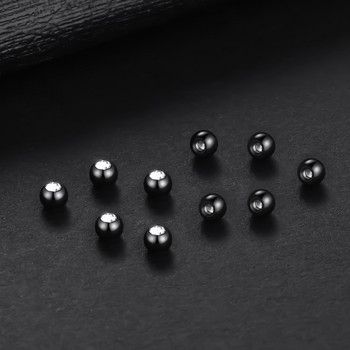 10 τμχ/παρτίδα Steel CZ Gem Ανταλλακτικές μπάλες Labret Δαχτυλίδι γλώσσας αυτιού κοιλιάς Εξάρτημα διάτρησης φρυδιών 16G 14G DIY Κοσμήματα σώματος