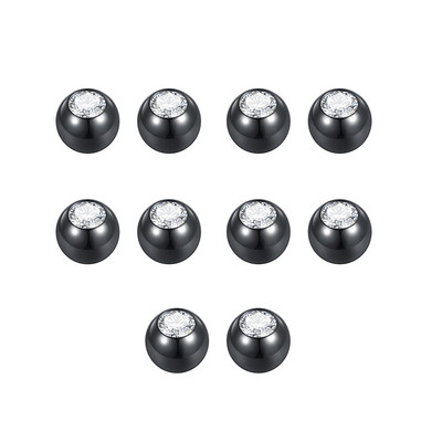 10 buc/lot oțel CZ bijuterie de schimb bile de rezervă Labret limba inel ureche burtă sprâncene piercing atașament 16G 14G DIY bijuterii pentru corp