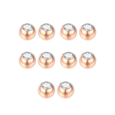 10 buc/lot oțel CZ bijuterie de schimb bile de rezervă Labret limba inel ureche burtă sprâncene piercing atașament 16G 14G DIY bijuterii pentru corp