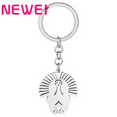 NEWEI Ziua Recunoștinței Brelocuri cu pui de curcan din oțel inoxidabil placat cu argint Chei de mașină Brelocuri pentru genți de mână Bijuterii pentru femei Cadou