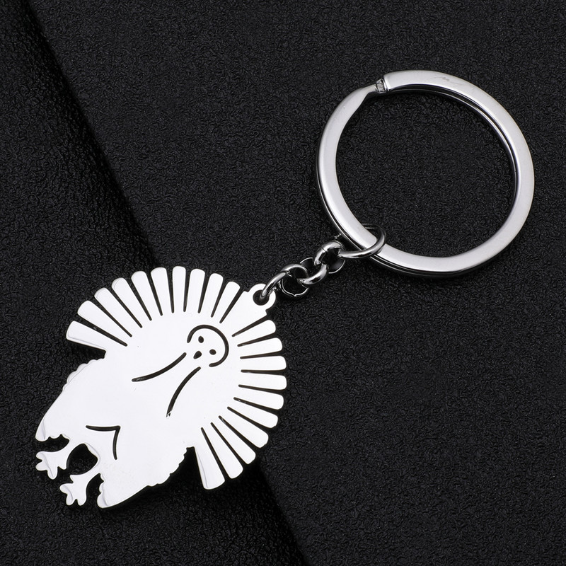 NEWEI Ziua Recunoștinței Brelocuri cu pui de curcan din oțel inoxidabil placat cu argint Chei de mașină Brelocuri pentru genți de mână Bijuterii pentru femei Cadou