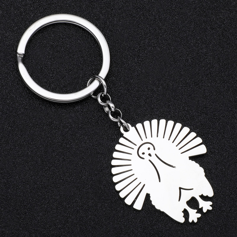 NEWEI Ziua Recunoștinței Brelocuri cu pui de curcan din oțel inoxidabil placat cu argint Chei de mașină Brelocuri pentru genți de mână Bijuterii pentru femei Cadou