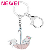Newei Acrilic Umbrelă de Paște Iepure Iepure Iepuraș Breloc Breloc Animal Animal de companie Bijuterii pentru Femei Adolescenti Fete Cadou Festival de Moda