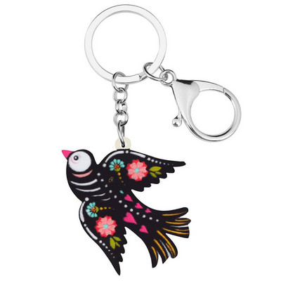 NEWEI Acrilic Halloween Rândunica Floral Păsări Breloc Breloc Bijuterii Animale pentru Femei Copii Noutate Cadou de Aniversare Decorare Sac