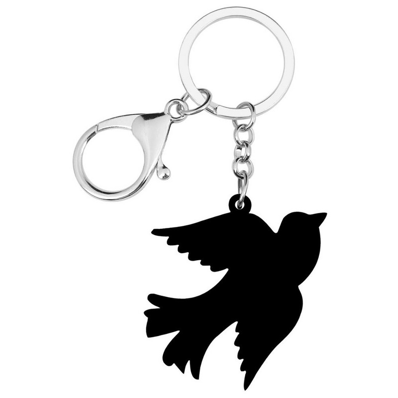 NEWEI Acrilic Halloween Rândunica Floral Păsări Breloc Breloc Bijuterii Animale pentru Femei Copii Noutate Cadou de Aniversare Decorare Sac