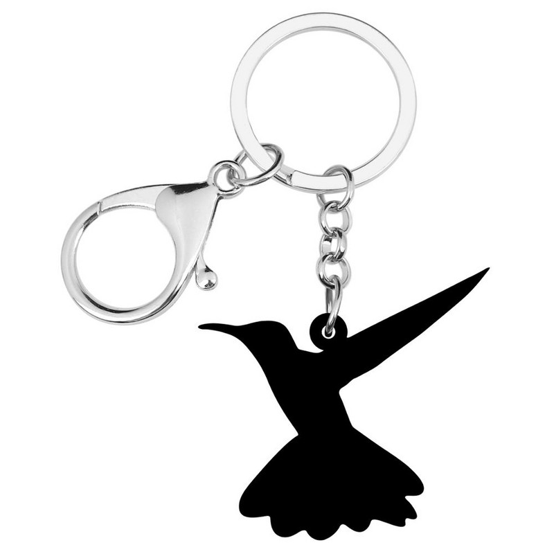 Breloc cu pasăre colibri portocaliu acrilic Newei Breloc breloc cu animale drăguț breloc bijuterii pentru femei, copii, adolescenți, cadouri de modă