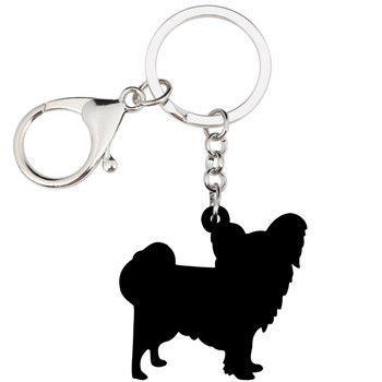 Bonsny Acrylic Papillon Μπρελόκ για σκύλους Μπρελόκ Δαχτυλίδια κοσμήματα για γυναίκες κορίτσια Τσάντα τσάντα αυτοκινήτου Γούρια Κρεμαστό αξεσουάρ για κατοικίδια