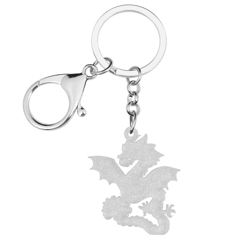 Bonsny acrilic draguț albastru chinezesc cu aripi lungi brelocuri la modă poșetă rucsac breloc inel bijuterii pentru femei fete farmec