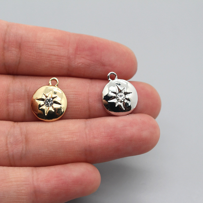 5 bucăți strălucitoare, geometrice, circulare, hexagramă, cercei, din aliaj, cu strasuri, cercei pentru femei, pandantiv, accesoriu de bijuterii