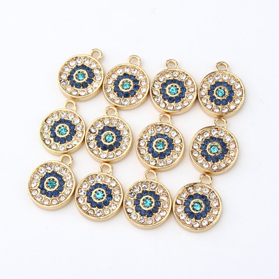 5 bucăți de aur de epocă, cercei rotunji mici, brățară, descoperiri, modă, lucrate manual, cu strasuri, colier, pandantiv, bijuterii