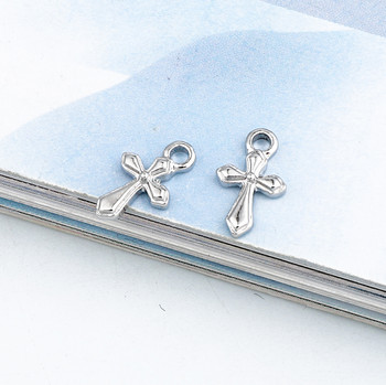 5 τμχ Small Rhombus Cross Alloy Charms Eardrop Findings Diy Personality Earrings Κολιέ κρεμαστό κόσμημα Αξεσουάρ κοσμήματος C206