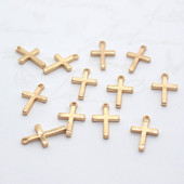 6 bucăți, simplu, religios, Isus, placat cu aur, brelocuri pentru cercei cu cruce, aliaj, colier punk, brățară, conector pentru bijuterii.